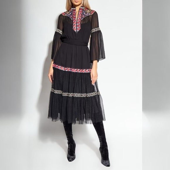 Temperley London Dresses & Skirts - US 8 TEMPERLEY LONDON Black Sundance Midi Dress NWT